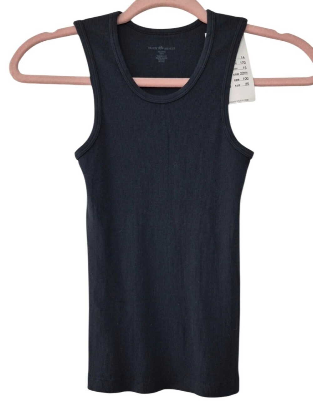 Brandy Melville Navy Ribbed Tank Top One Size New With Tags